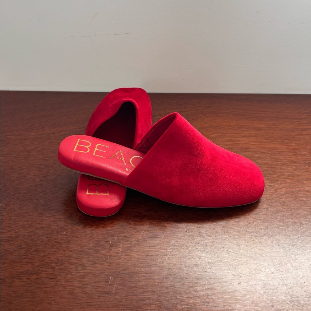 Red Velvet Sandals Beach By Matisse Palenberg Women Size 5 M  Slip On